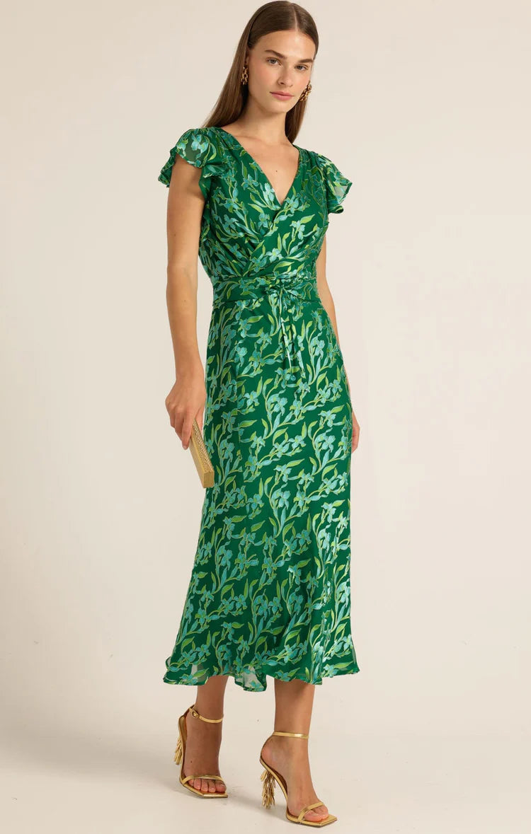 Sacha Drake Fleur De Lys Midi Dress