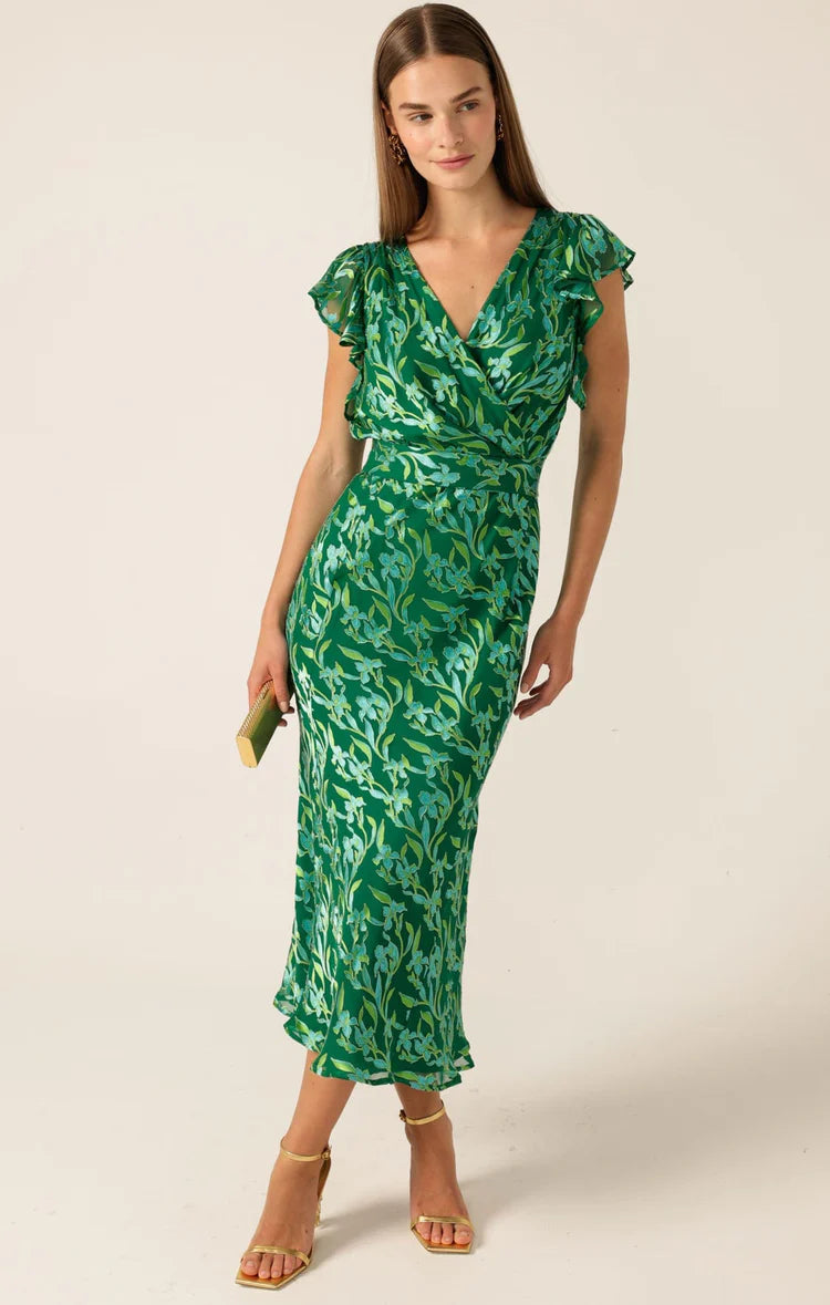 Sacha Drake Fleur De Lys Midi Dress