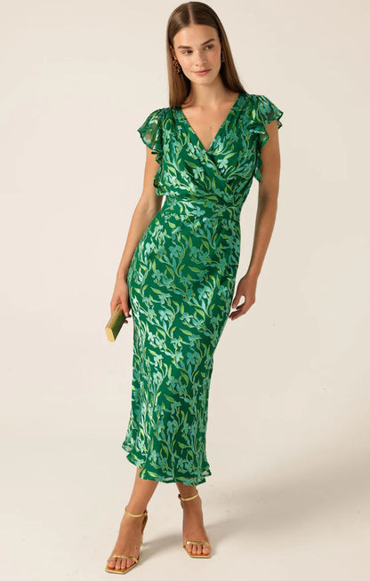 Sacha Drake Fleur De Lys Midi Dress
