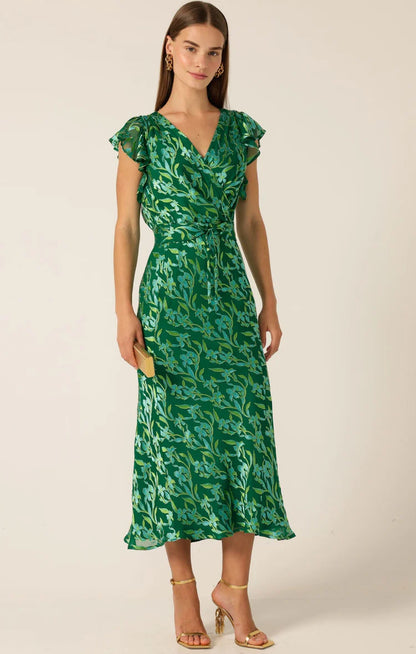Sacha Drake Fleur De Lys Midi Dress