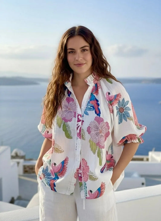 Kiik Birds of Paradise Shirt - Pink