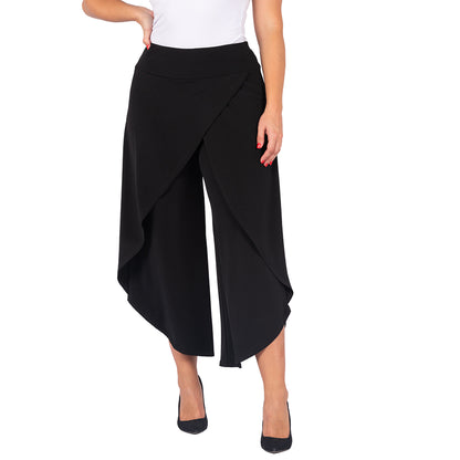 Plain Cross Over Pant - Black