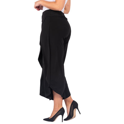 Plain Cross Over Pant - Black