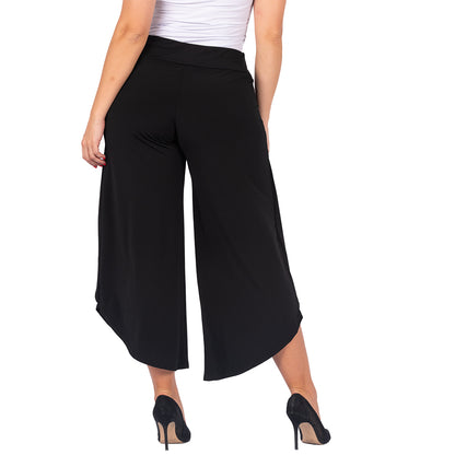 Plain Cross Over Pant - Black