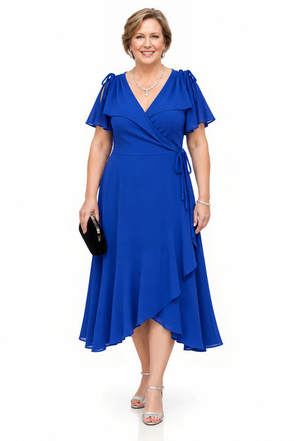 Clancy Wrap Dress - Cobalt