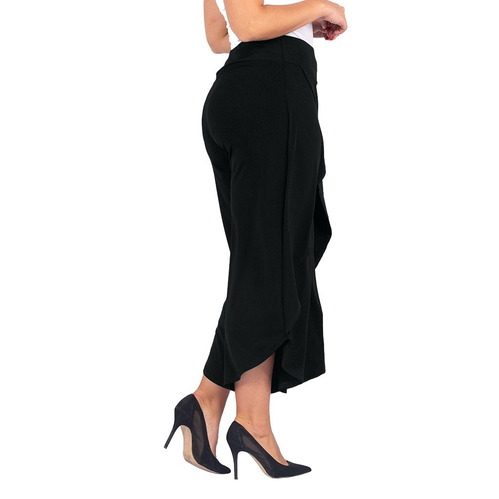 Plain Cross Over Pant - Black