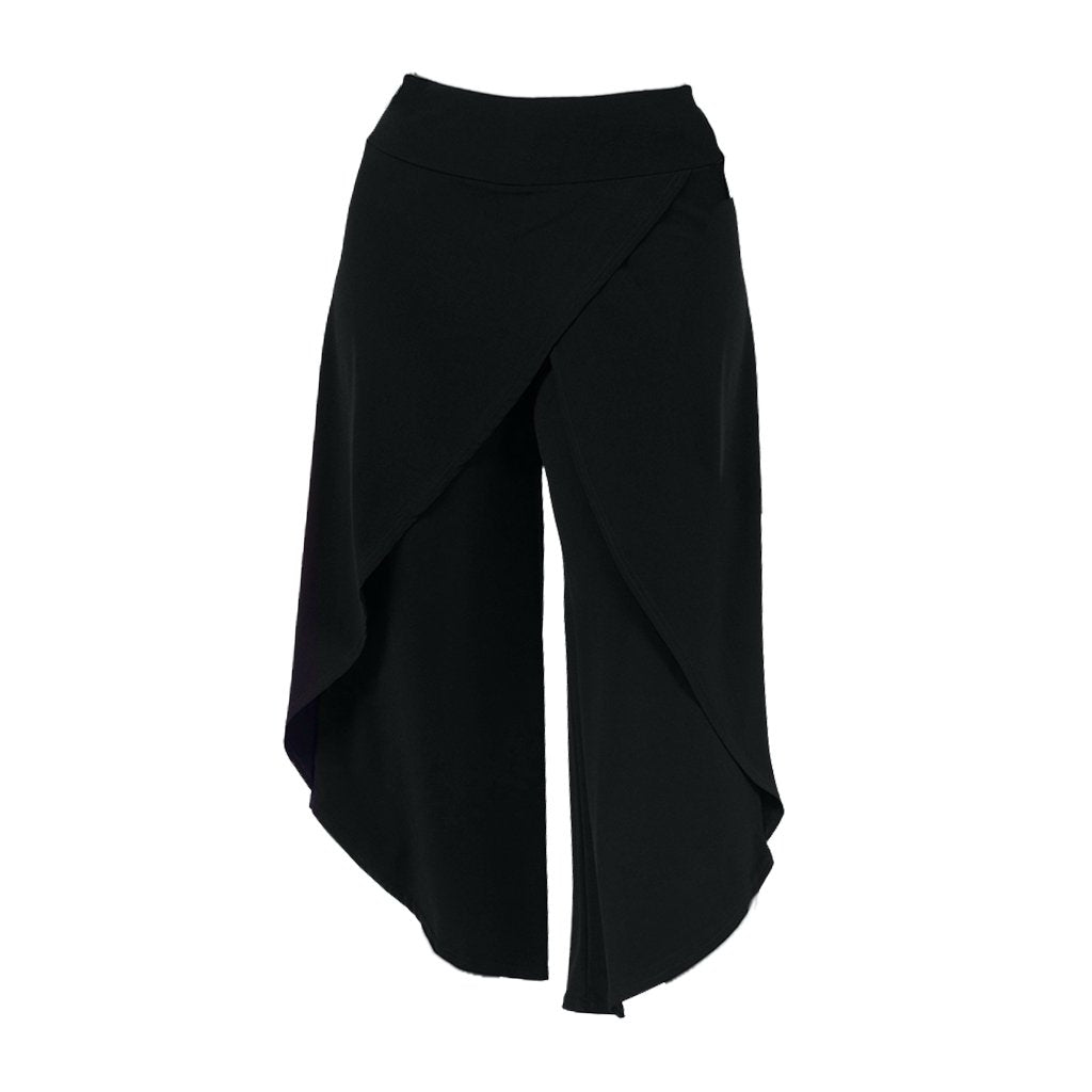 Plain Cross Over Pant - Black