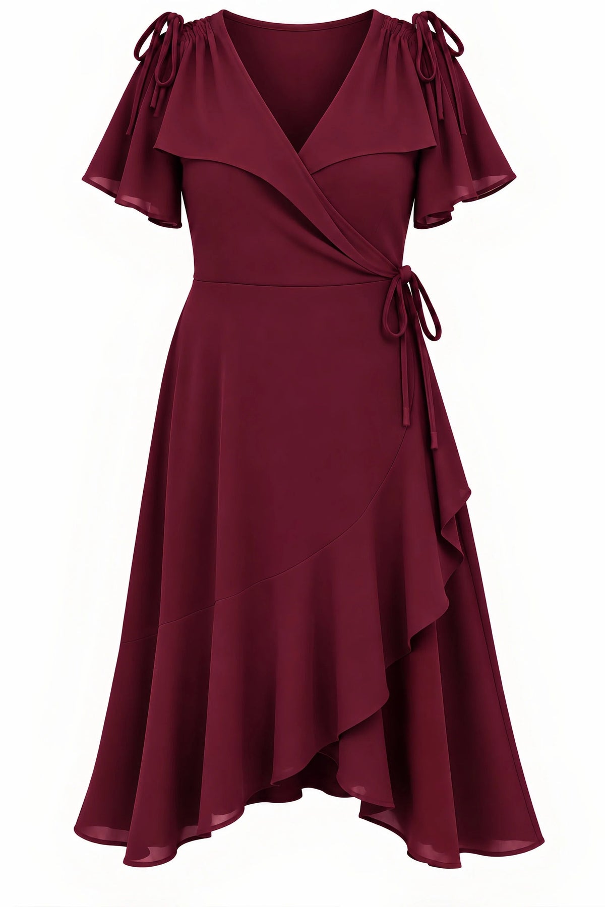 Clancy Wrap Dress - Wine
