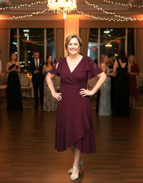 Clancy Wrap Dress - Wine