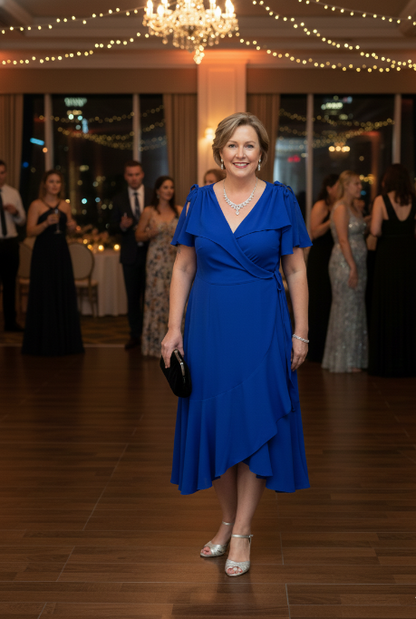 Clancy Wrap Dress - Cobalt