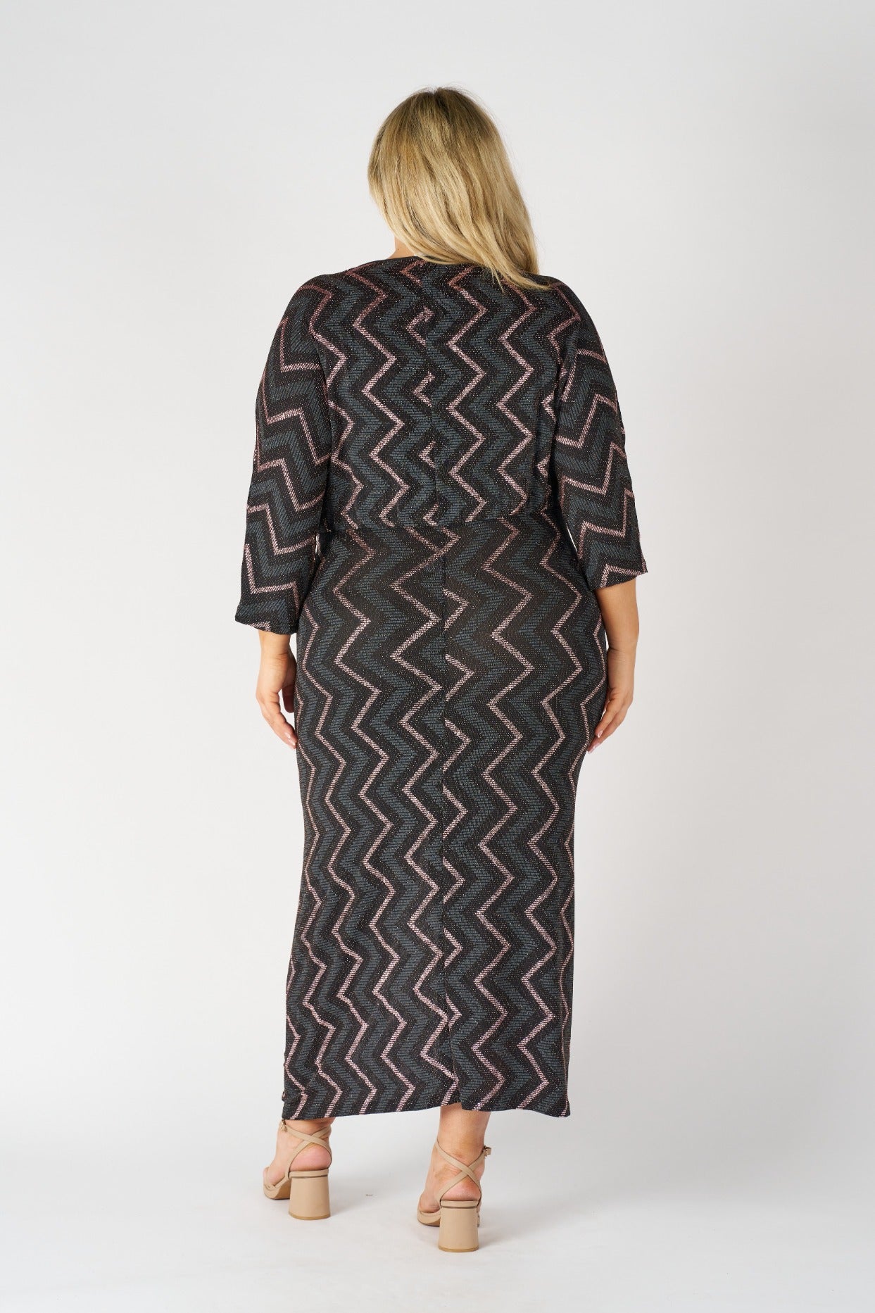 Alice Sparkle Knit Maxi Dress - Black/Gold