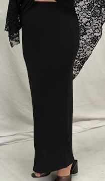 Jersey Knit Maxi Skirt - Black