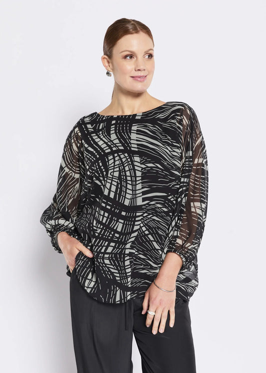 Philosophy Momentum Crest Top in Black/Vanilla