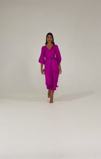 Sacha Drake Chateau Wrap Dress in Magenta COMING SOON