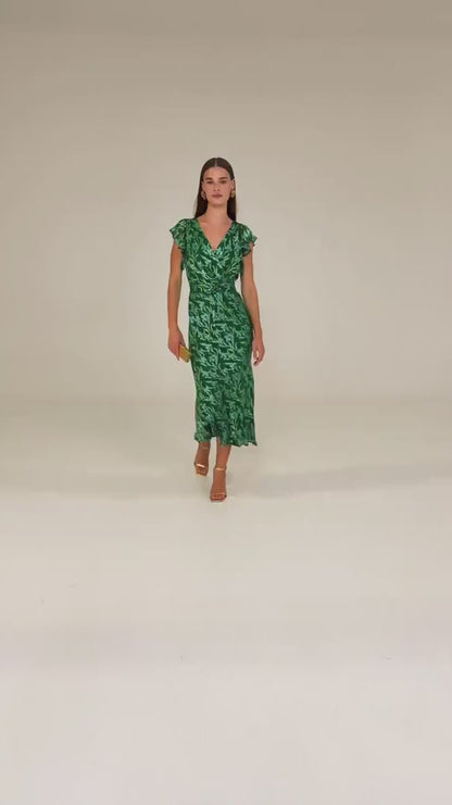 Sacha Drake Fleur De Lys Midi Dress