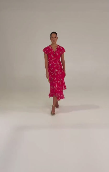 Sacha Drake Eleanor Wrap Dress - Pink Floral COMING SOON