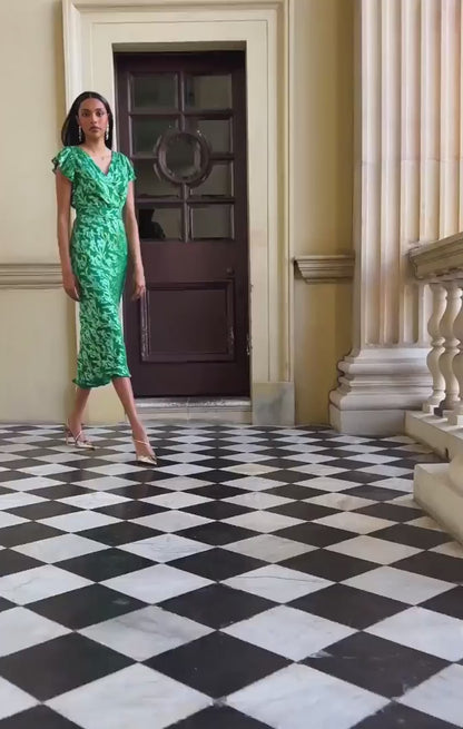 Sacha Drake Fleur De Lys Midi Dress