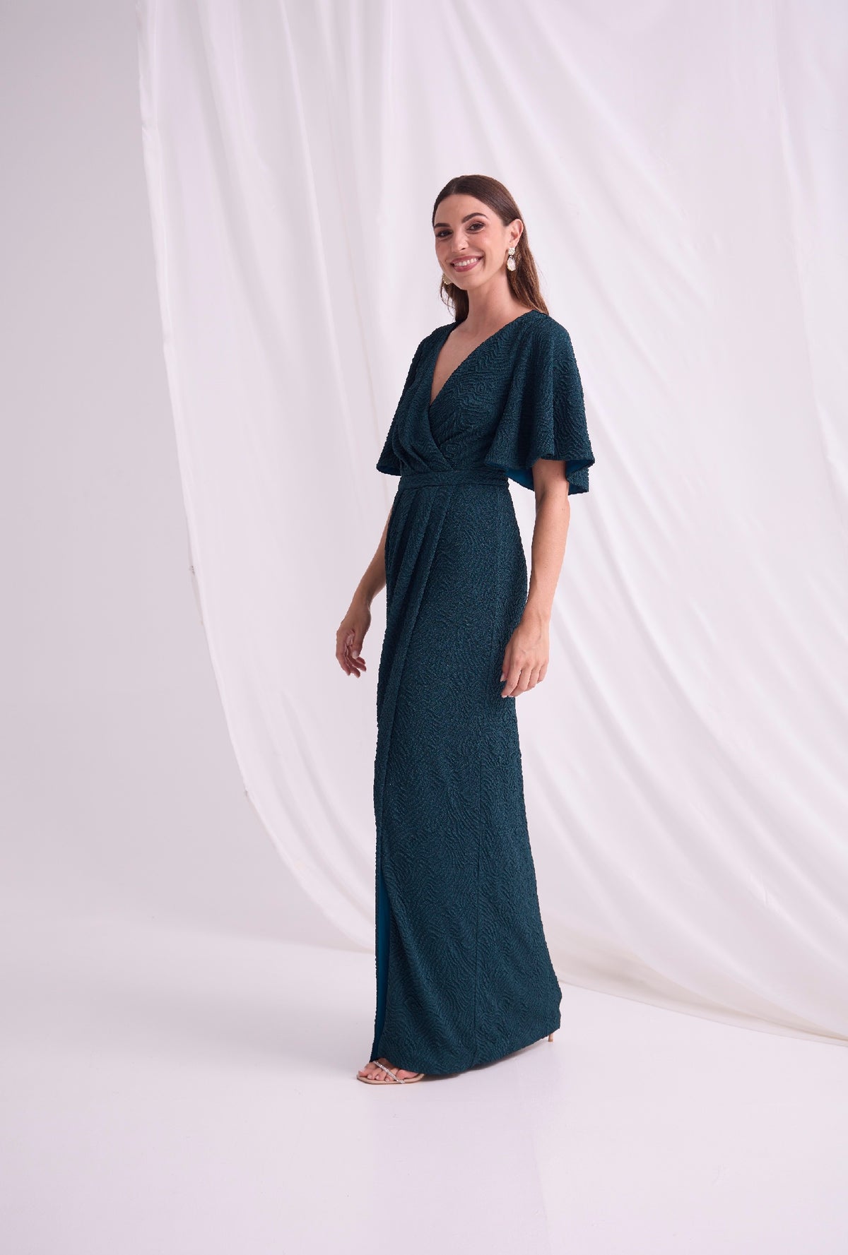 Trellis Lane Rozatos Dress - Teal Green