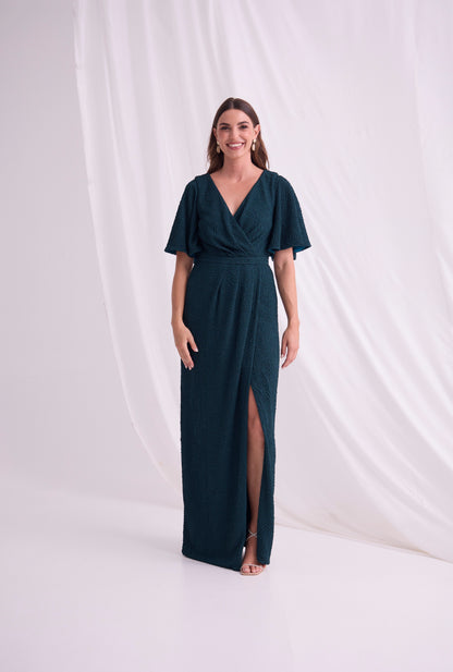 Trellis Lane Rozatos Dress - Teal Green