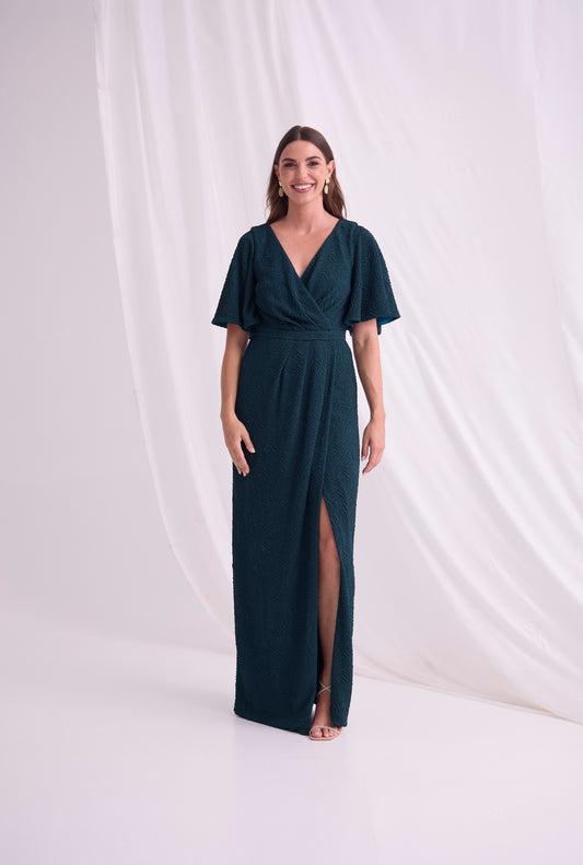 Trellis Lane Rozatos Dress - Teal Green