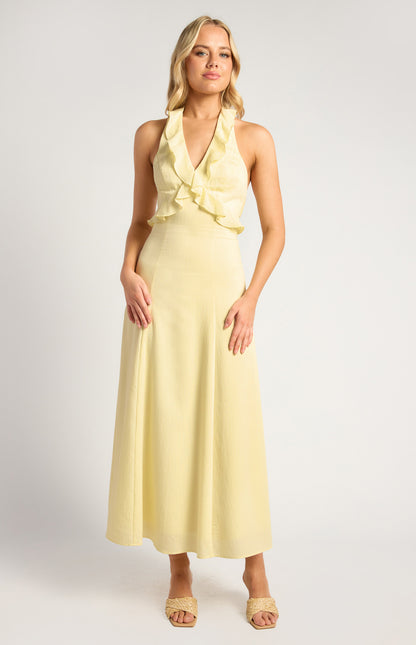 Filomena Frill Dress - Lemon