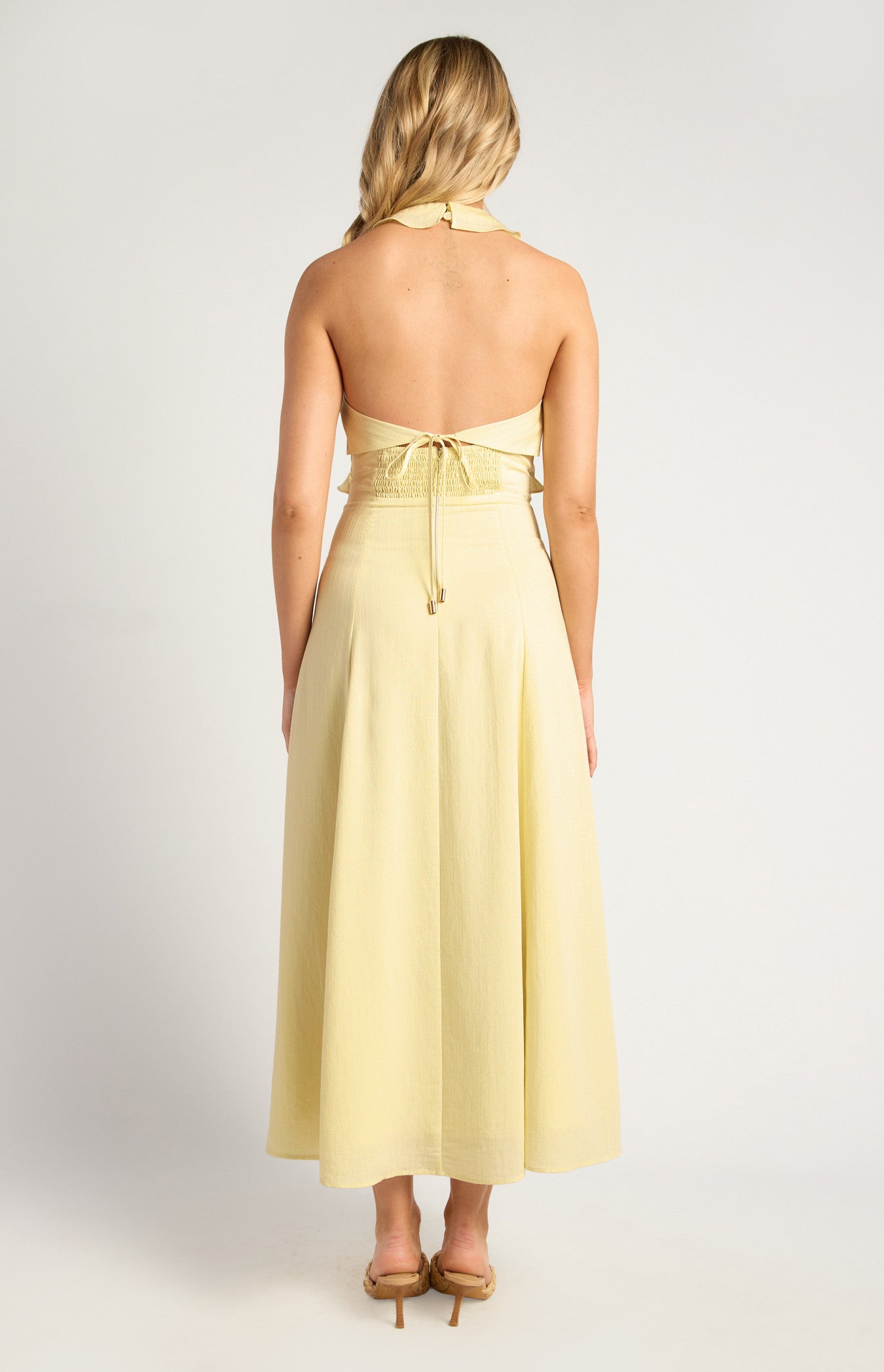 Filomena Frill Dress - Lemon