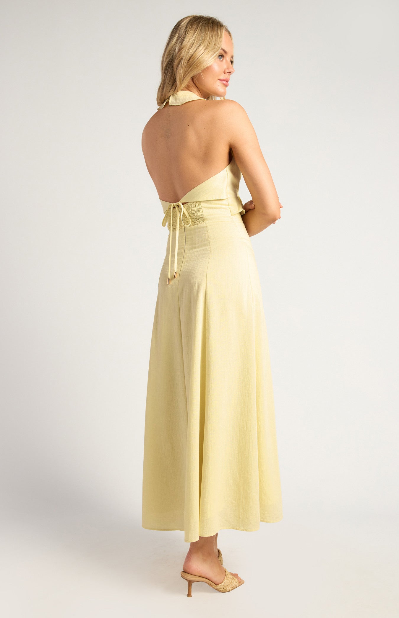 Filomena Frill Dress - Lemon