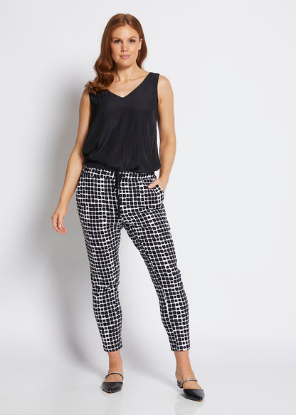 Philosophy Weekend Printed Pant - Black Stark