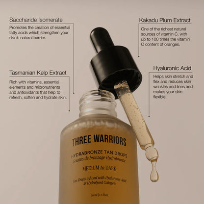 Three Warriors Hydrabronze Tanning Drops