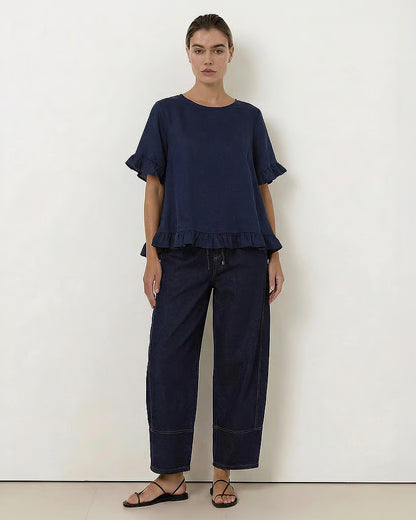 Streamline Barrel Jeans - Dark Denim