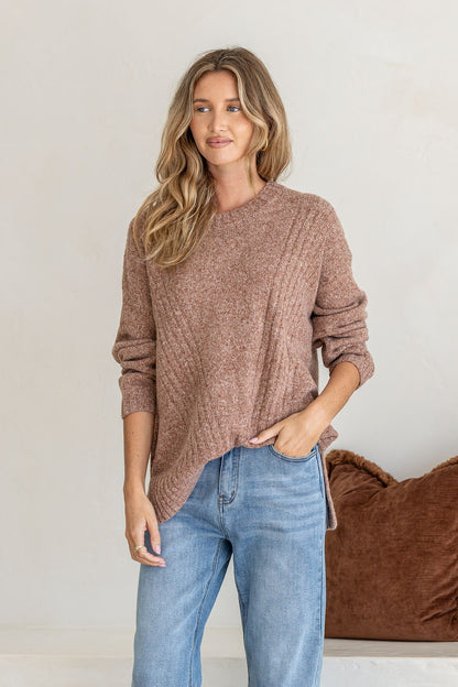 Oslo Ribbed Knit - Nutmeg