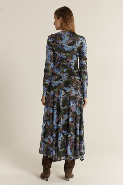 Fate & Becker Alix Mesh Dress - Blue/Chocolate