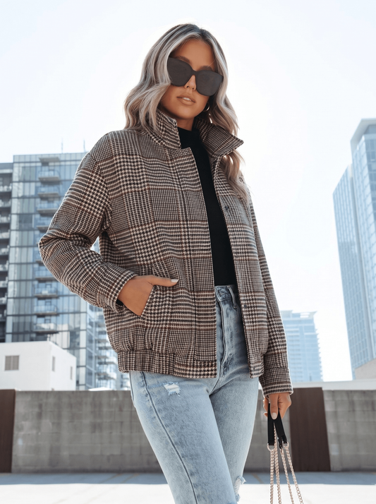 Cansas Check Bomber Jacket