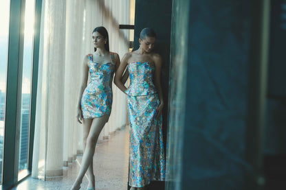 Elliatt Athea Gown - Gold/Multi