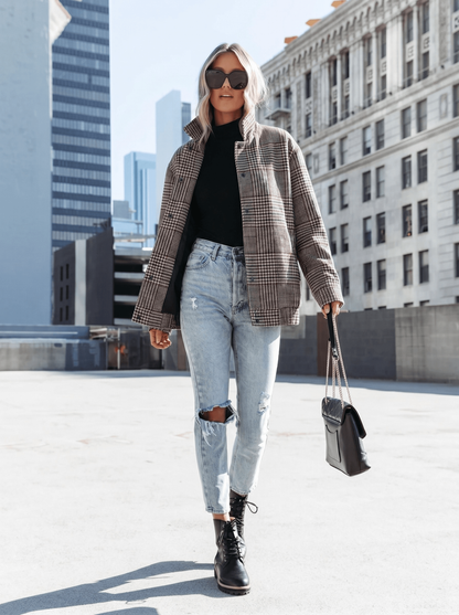 Cansas Check Bomber Jacket