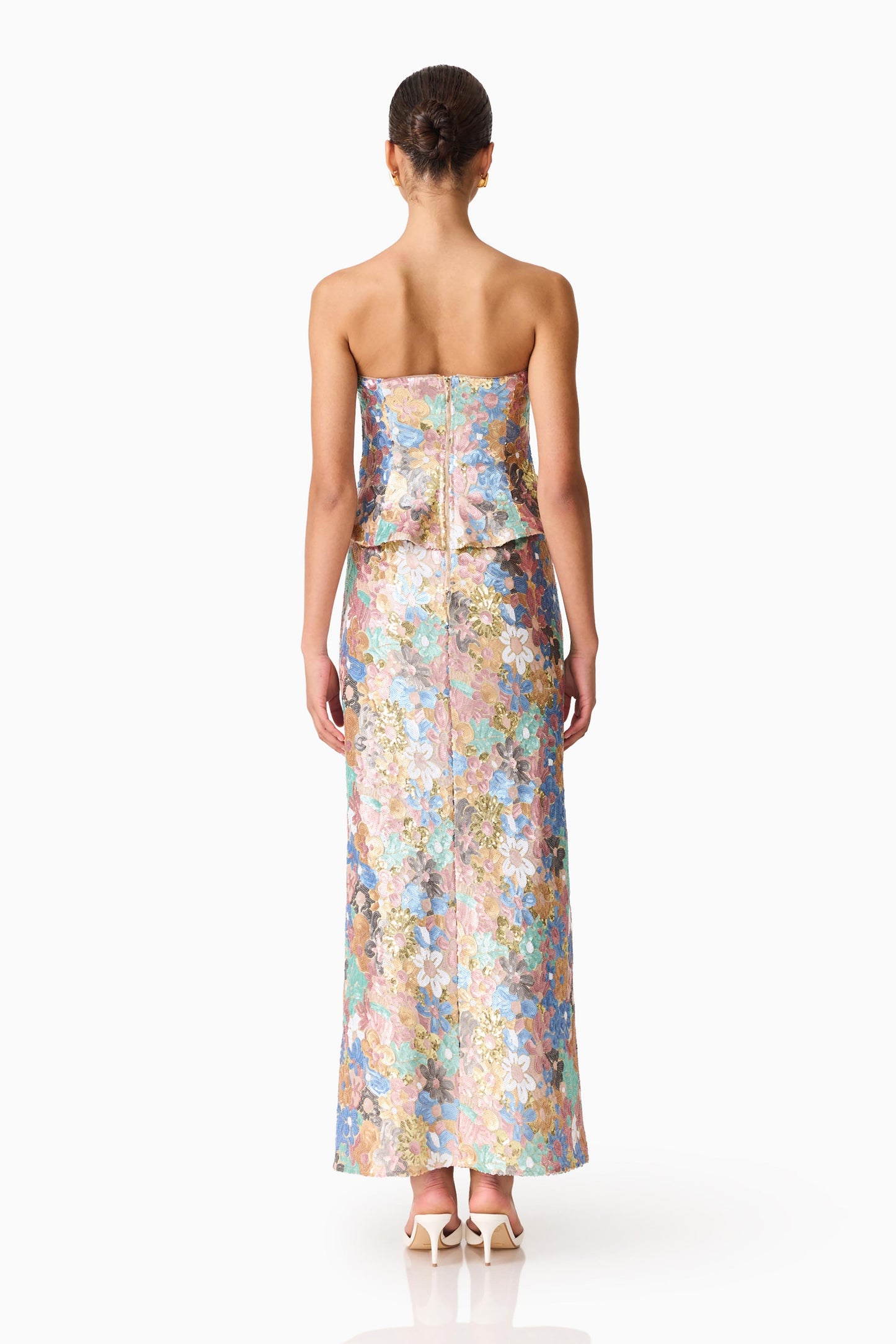 Elliatt Athea Gown - Gold/Multi