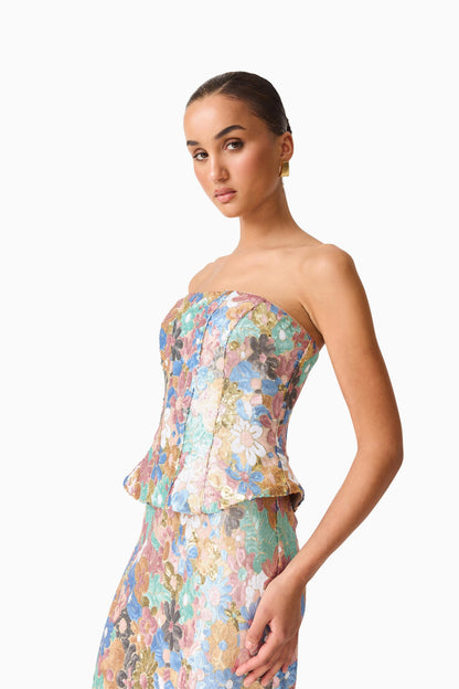 Elliatt Athea Gown - Gold/Multi