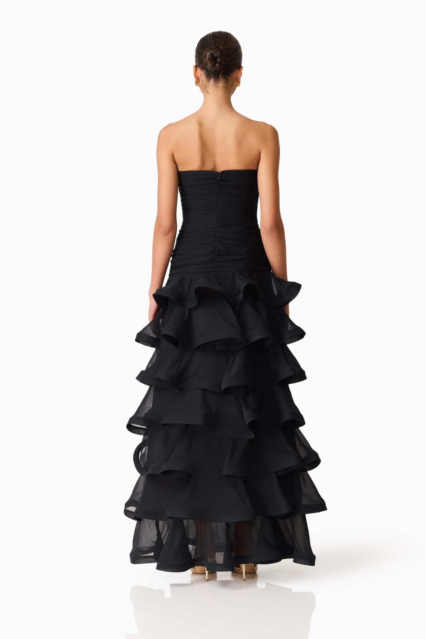 Elliatt Evelin Tiered Gown - Black