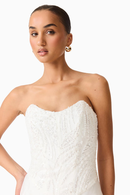 Elliatt Daelia Tiered Gown - White