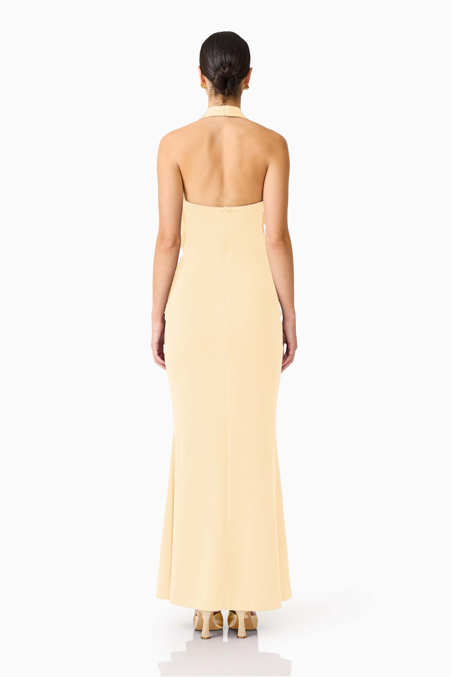 Elliatt Simone Cowl Neck Gown - Buttercup Yellow