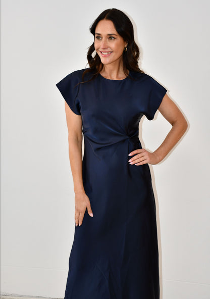 Kirra Twist Front Maxi Dress - Navy