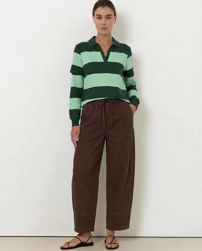 Streamline Barrel Jeans - Espresso Chocolate
