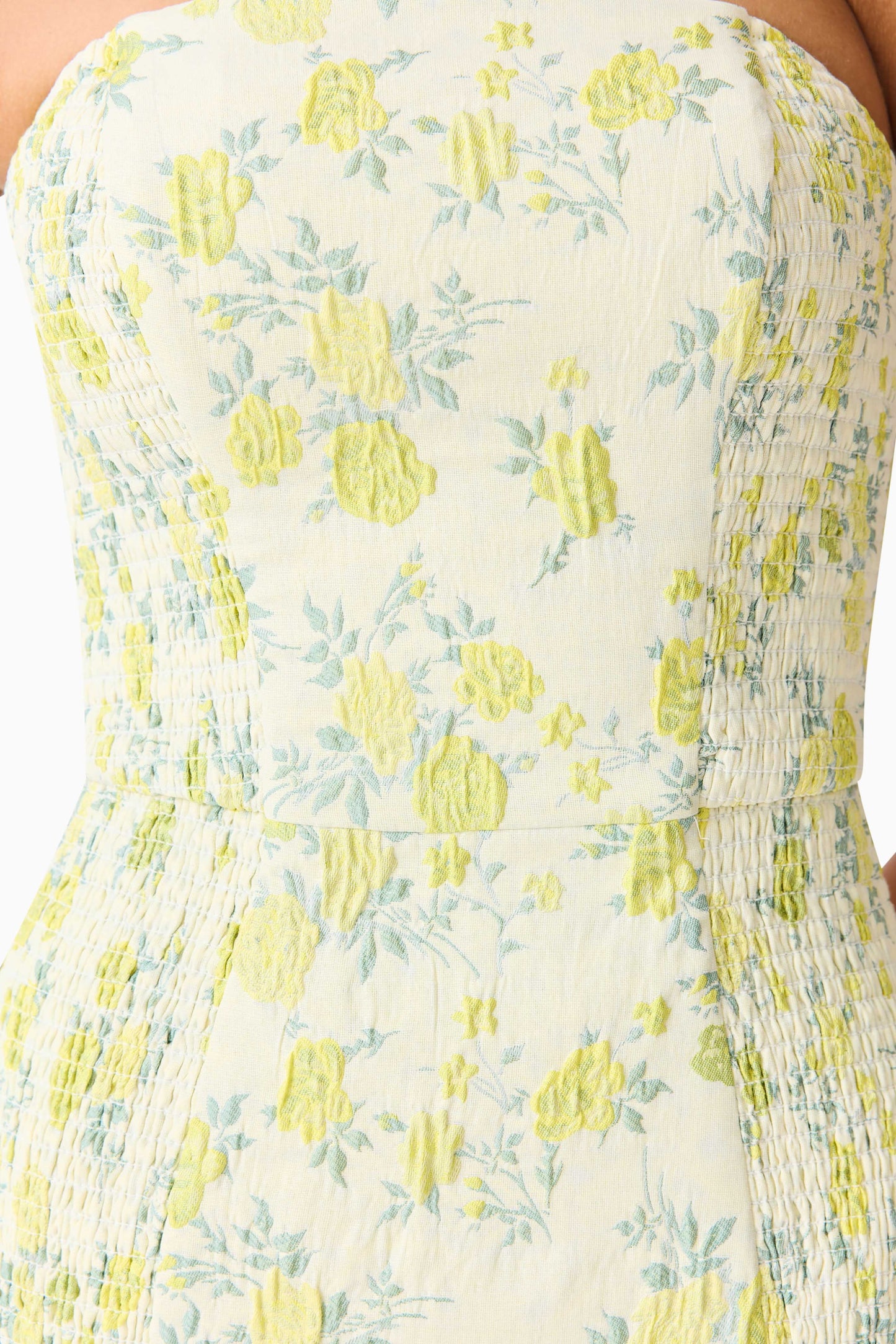 Elliatt Posey Midi Dress - Yellow Floral