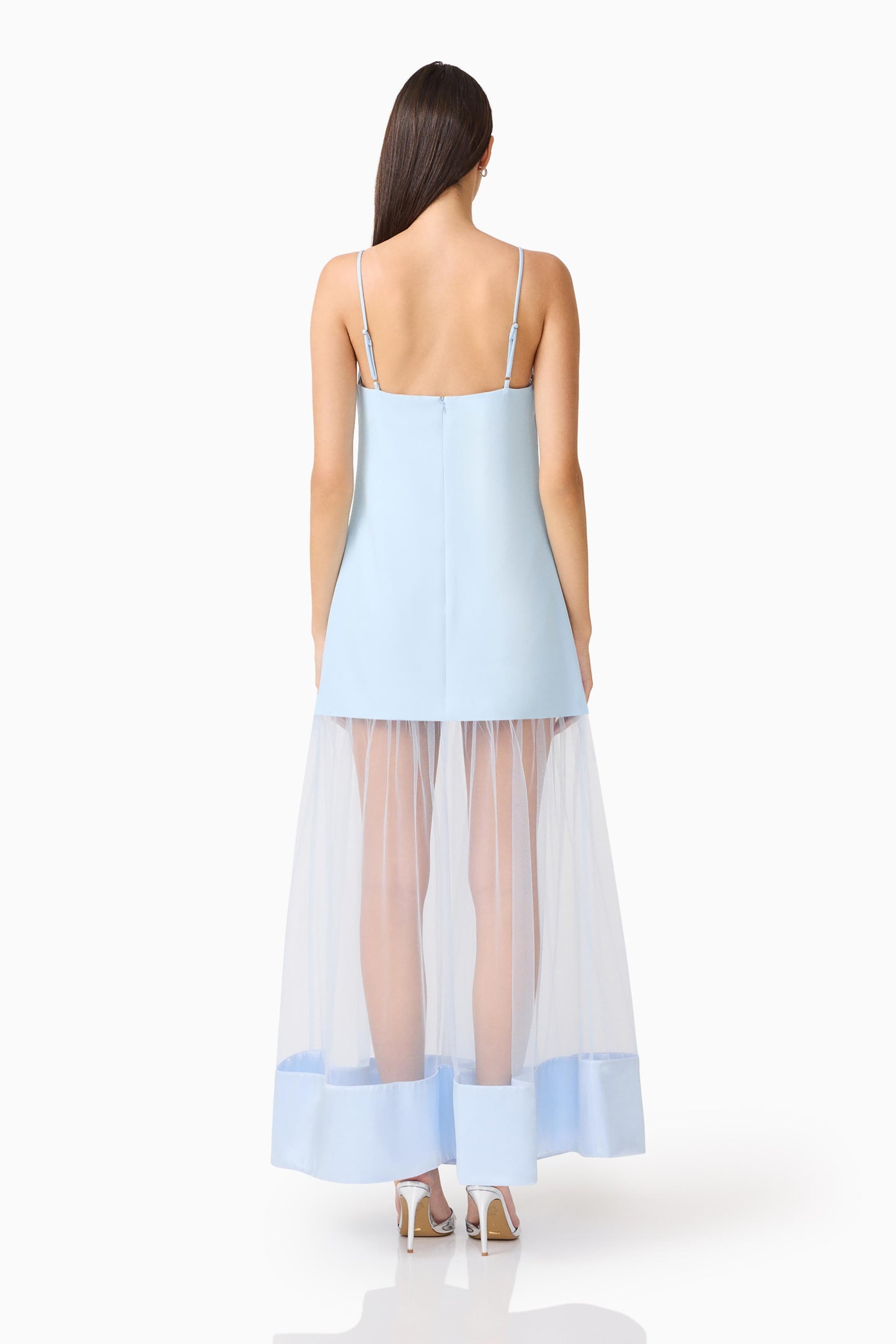 Elliatt Reina 3D Floral Gown - Sky Blue