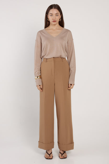 Fate & Becker Elka Wide Leg Pant - Camel