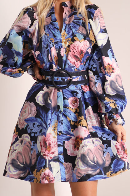 Donatella Mini Dress - Azure