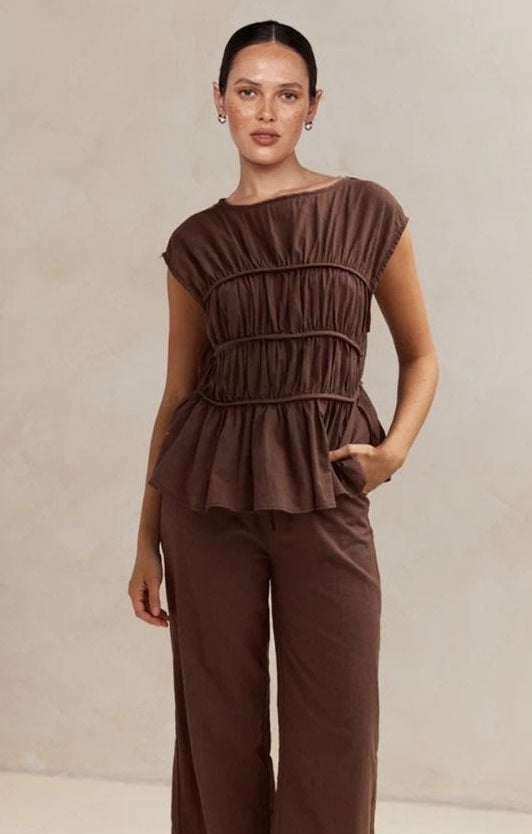 Zara Top - Brown
