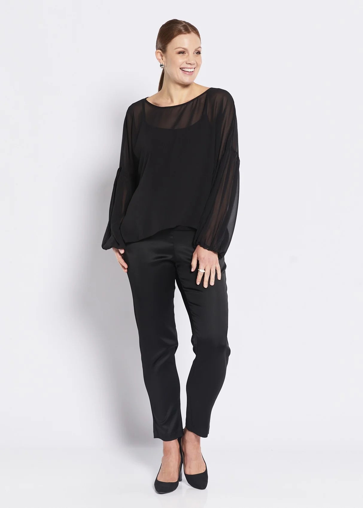 Philosophy Aust. Madonna Stretch Satin Pant - Black