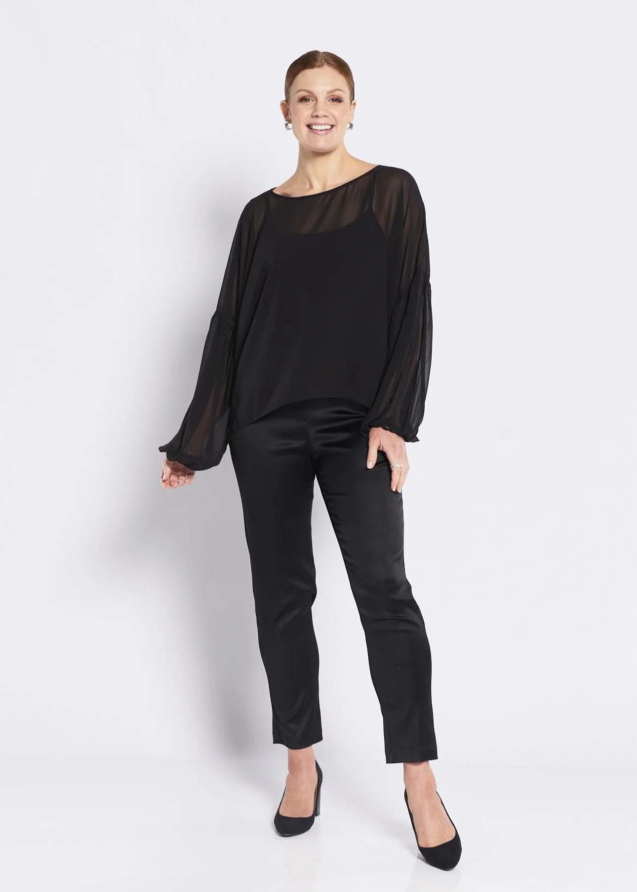 Philosophy Aust. Madonna Stretch Satin Pant - Black
