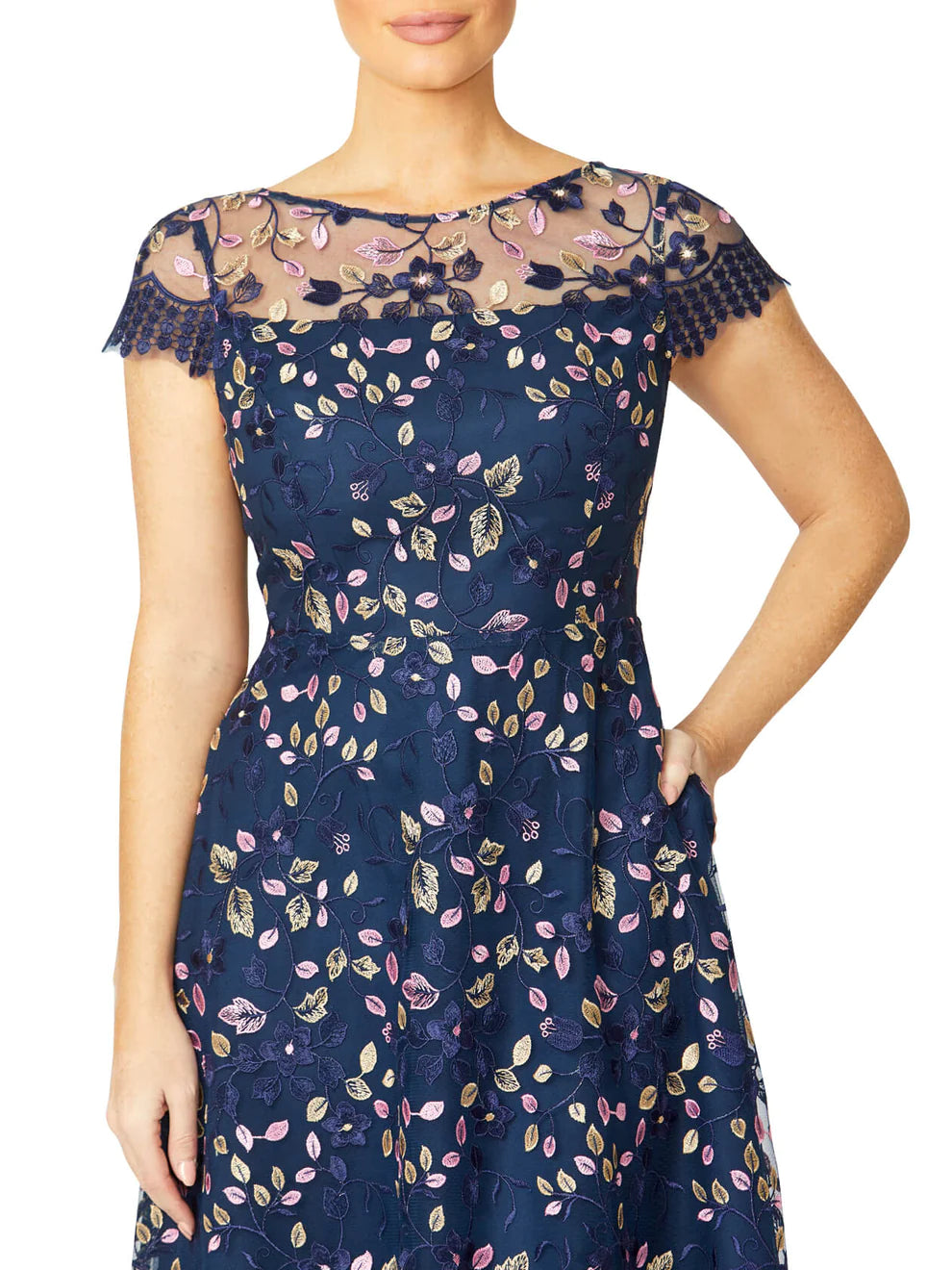 Anthea Crawford Stellar Embroidered A-Line Dress - Navy – Mangos Fashion  Boutique